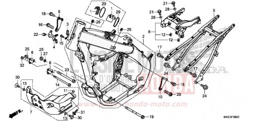 FRAME BODY CRF450RH de 2017